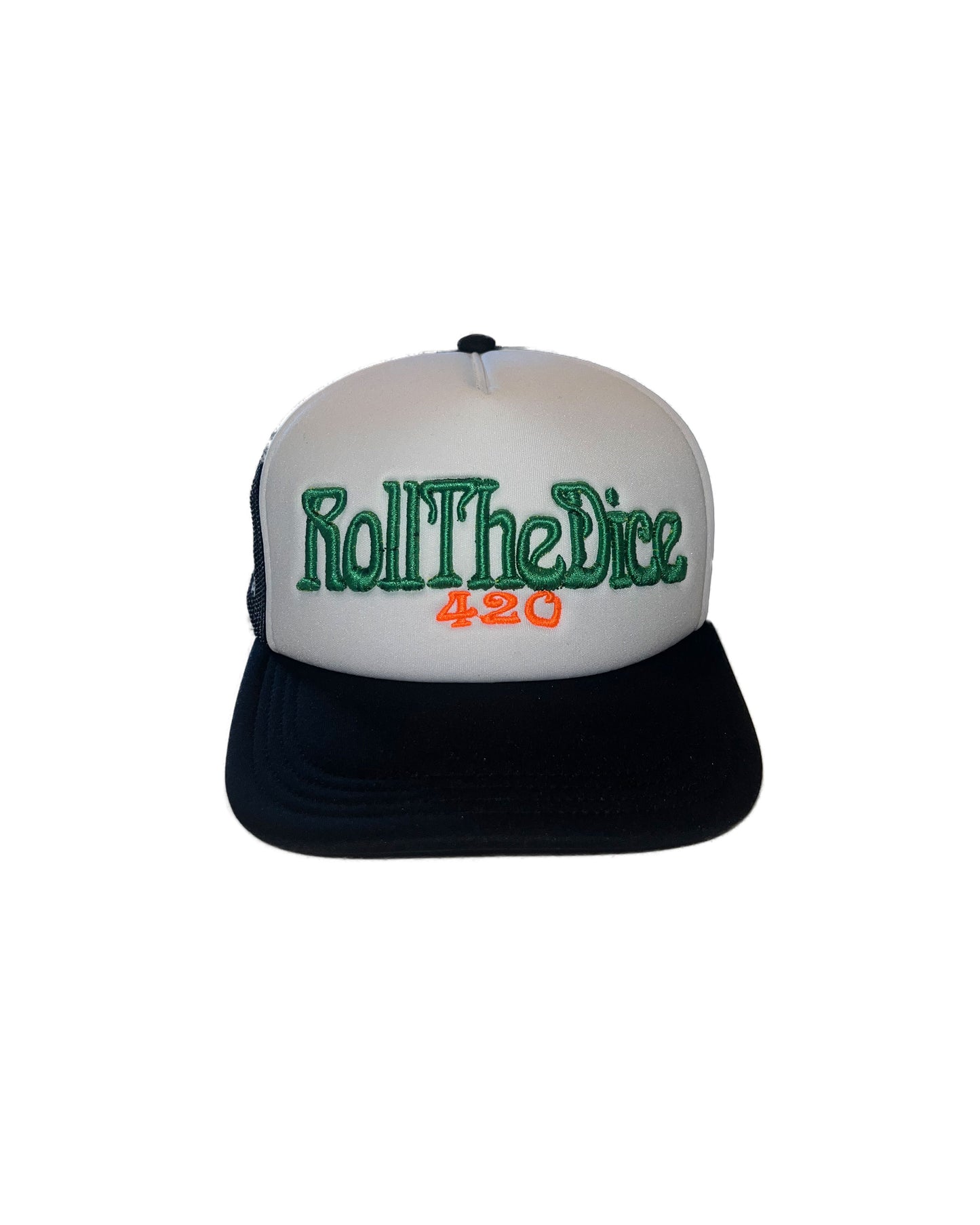 420 FOAM TRUCKER HAT (WHITE/BLACK)